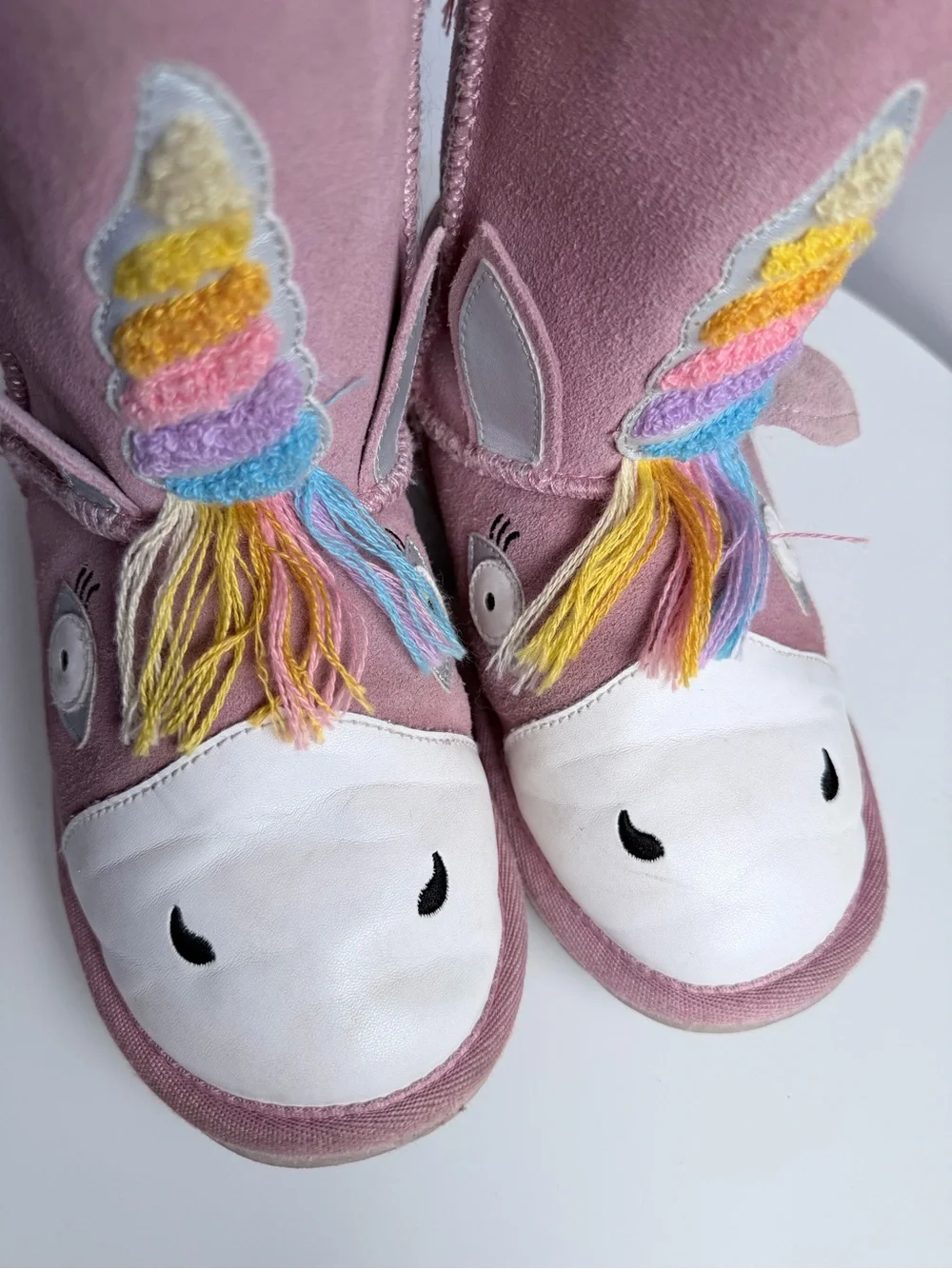 EMU Australia Magical Unicorn Merino Wool Lined Suede Boots Pink Kids K2 used